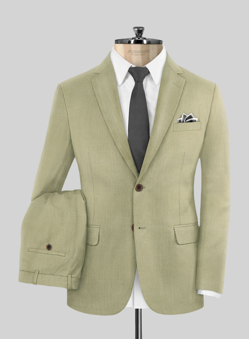 Marco Stretch Light Khaki Wool Suit - StudioSuits