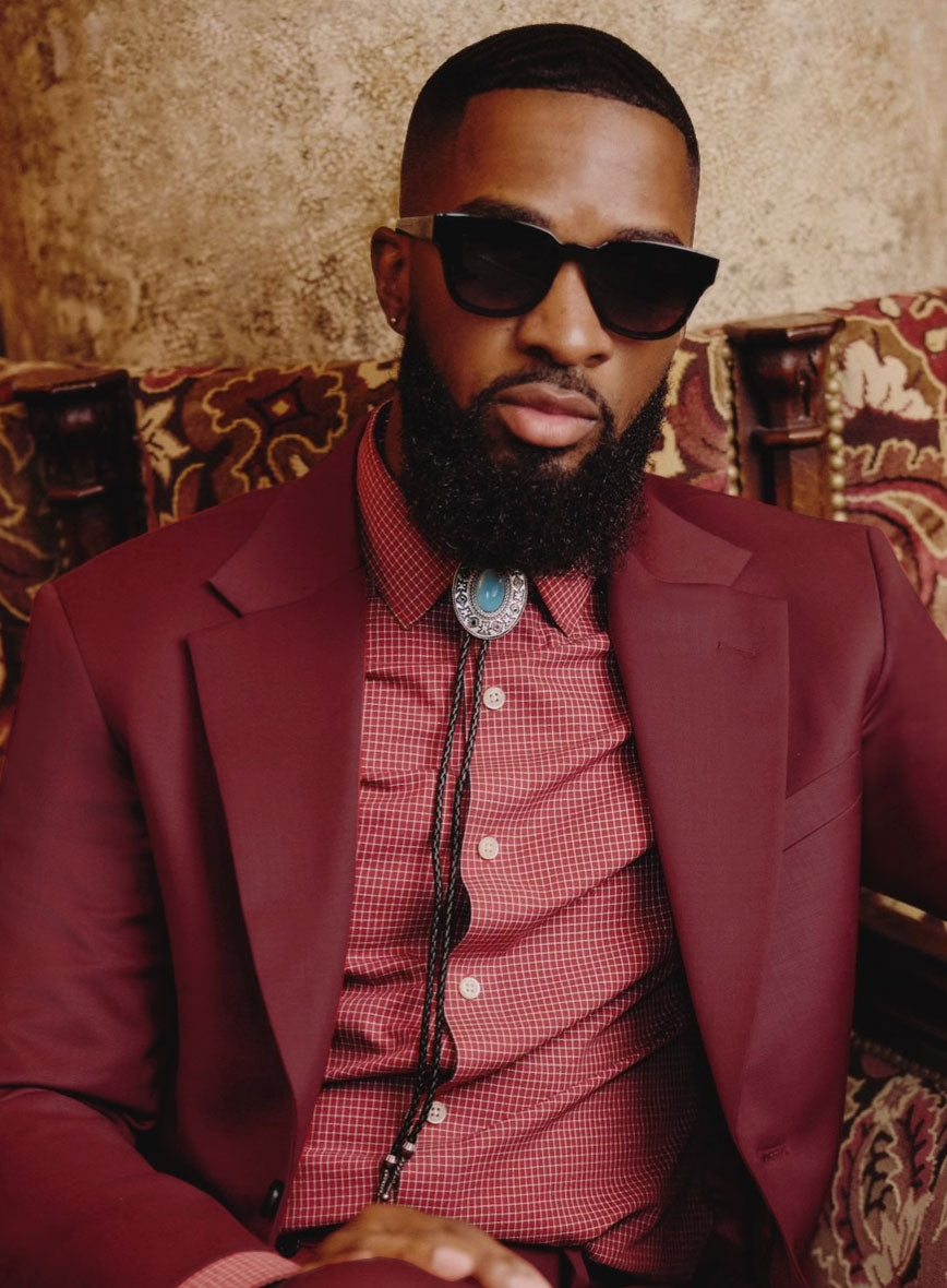 Marco Stretch Maroon Wool Suit II - StudioSuits