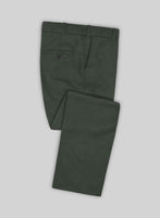 Marco Stretch Military Green Wool Pants - StudioSuits