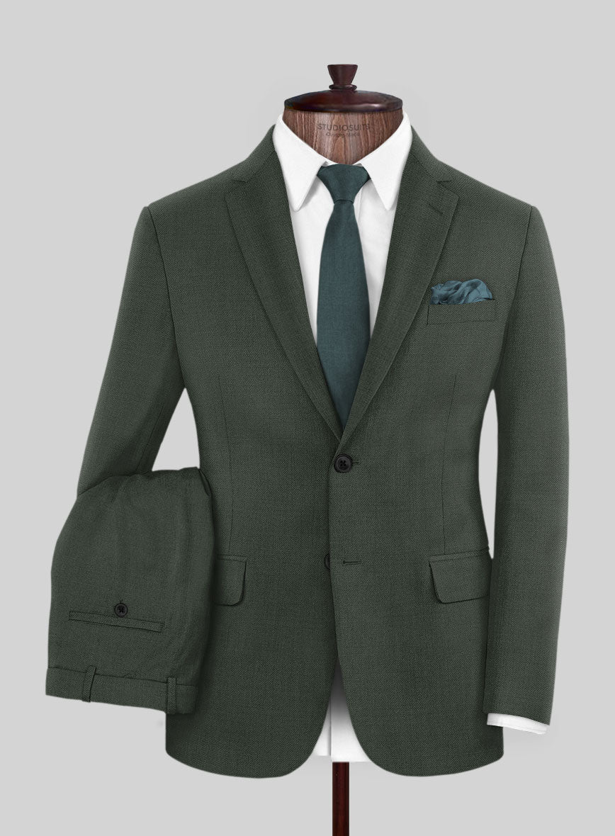 Marco Stretch Military Green Wool Suit - StudioSuits