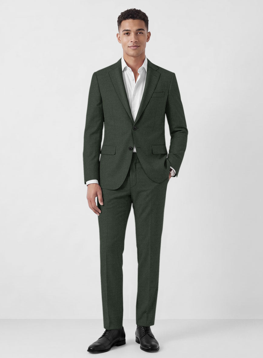 Marco Stretch Military Green Wool Suit - StudioSuits