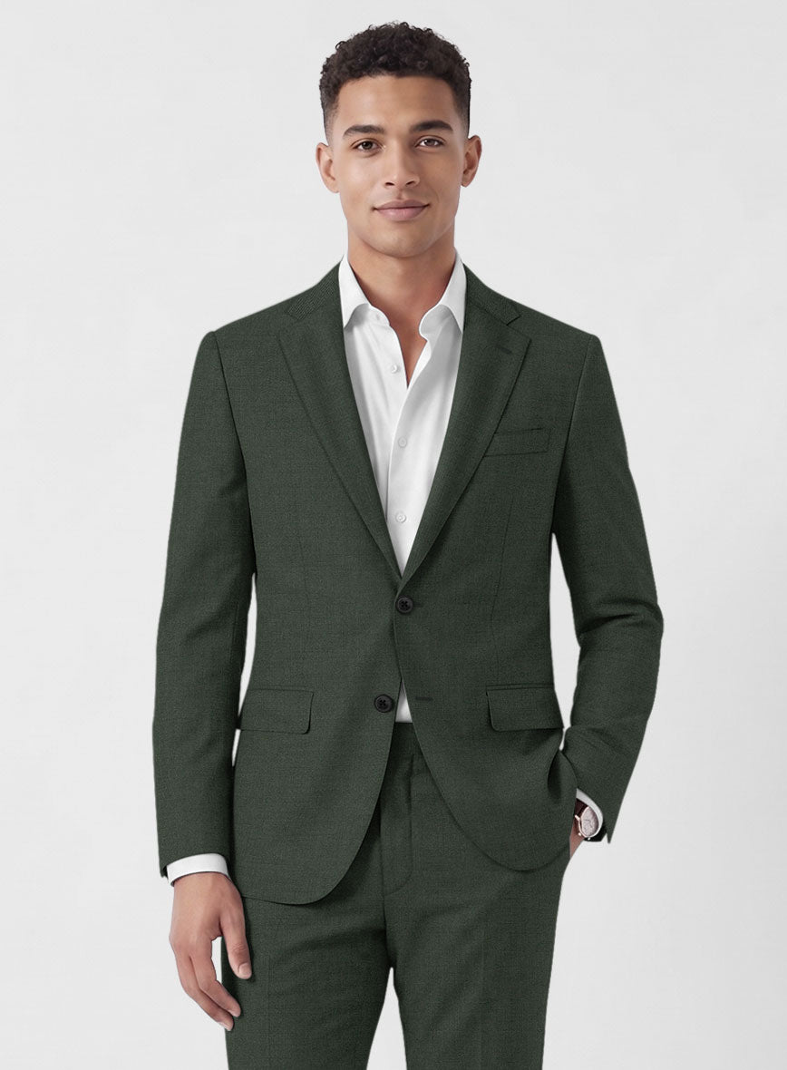 Marco Stretch Military Green Wool Suit - StudioSuits