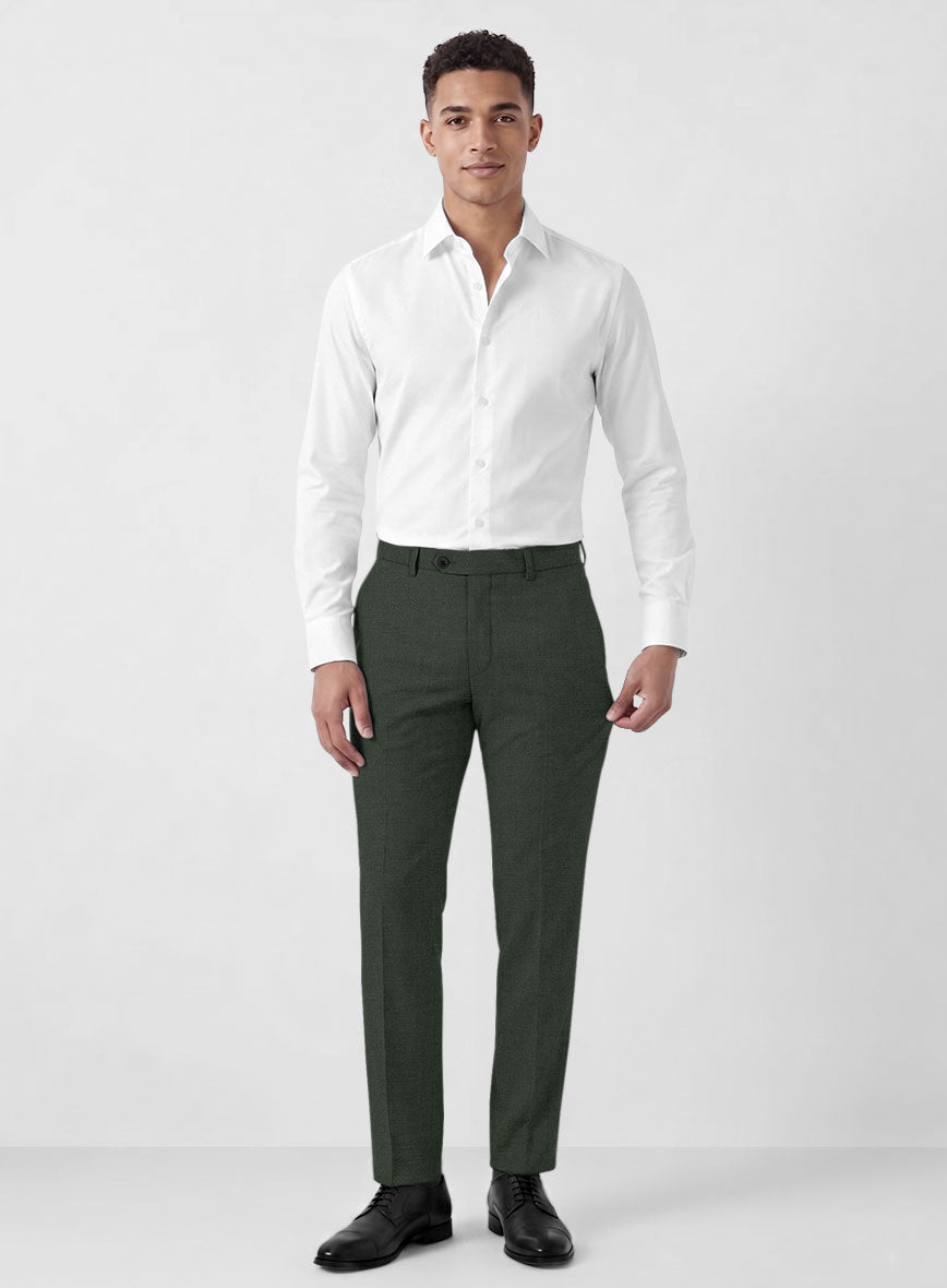 Marco Stretch Military Green Wool Suit - StudioSuits