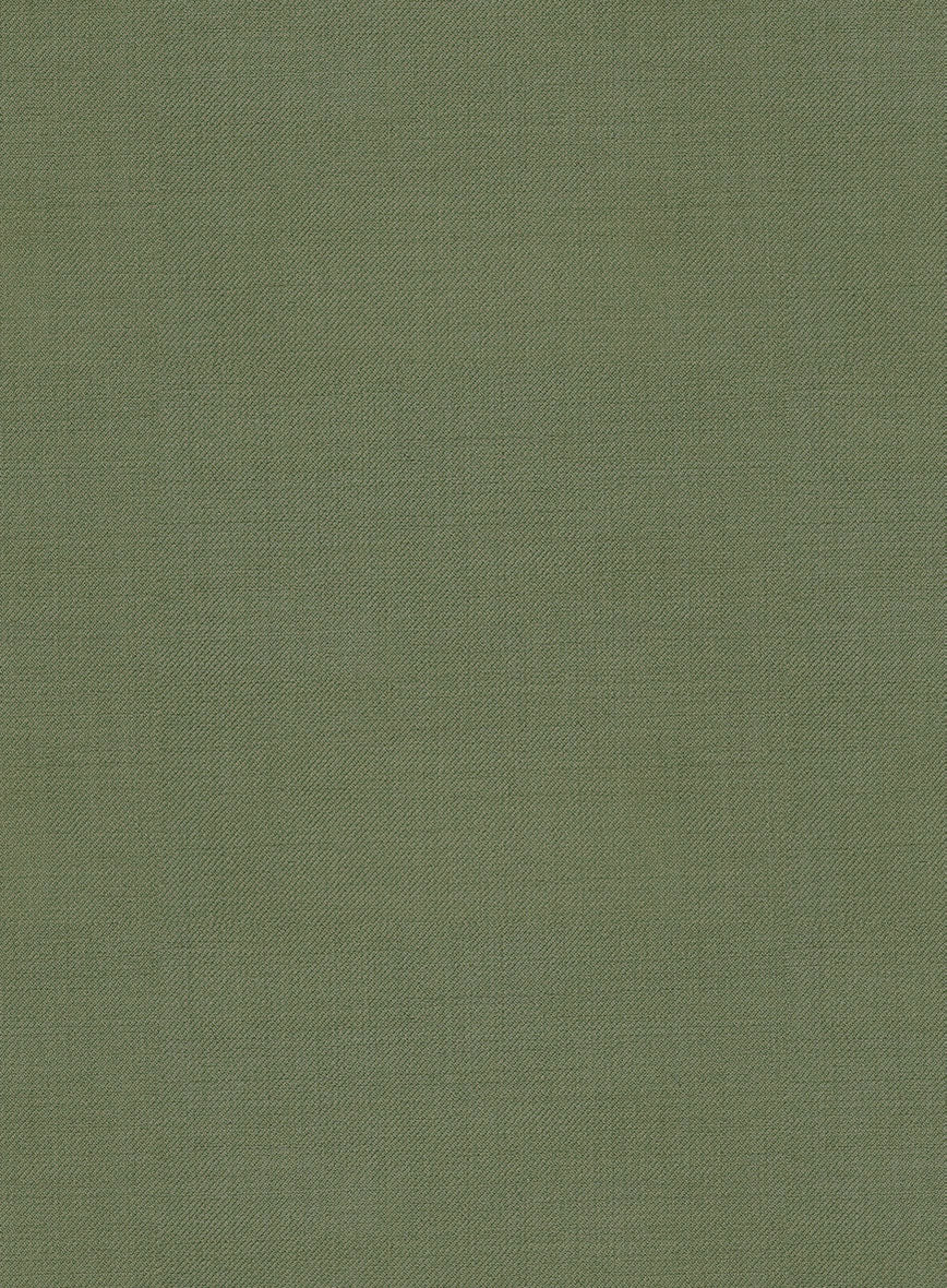Marco Stretch Moss Green Wool Pants - StudioSuits
