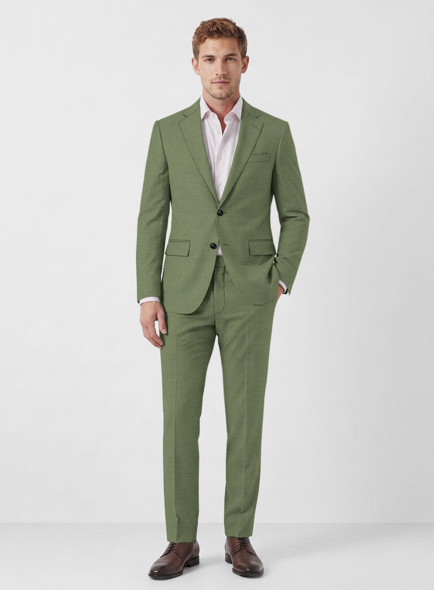 Marco Stretch Moss Green Wool Suit - StudioSuits