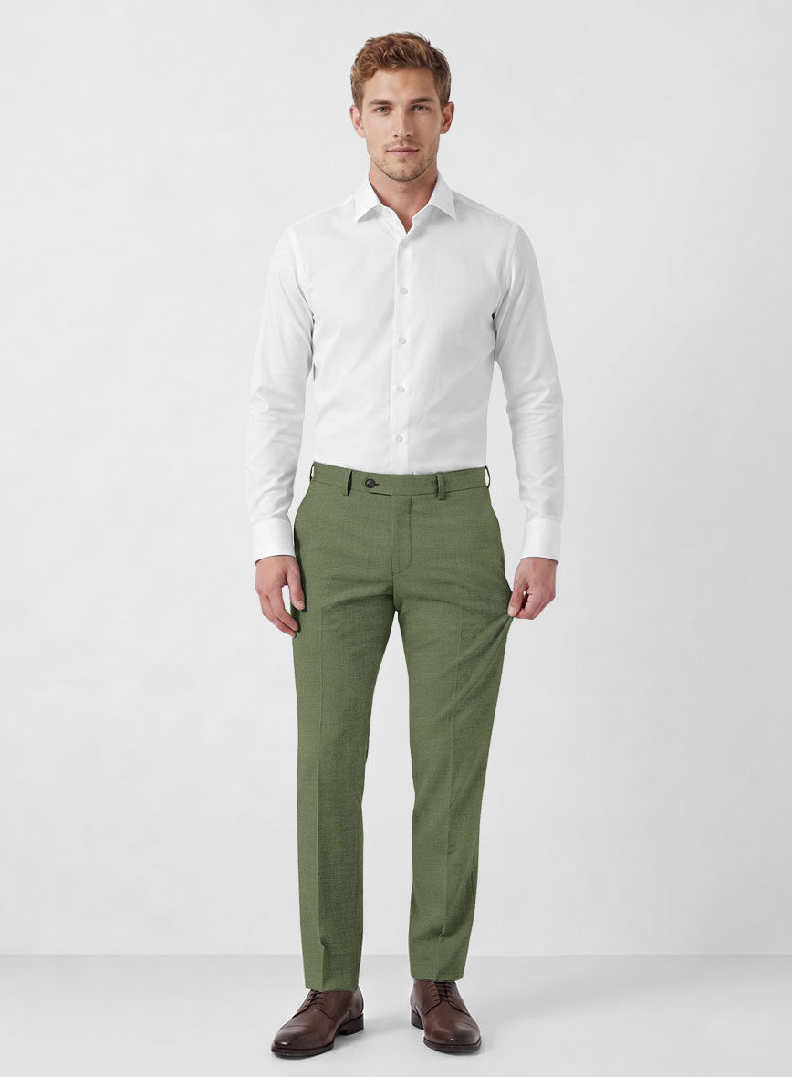 Marco Stretch Moss Green Wool Suit - StudioSuits