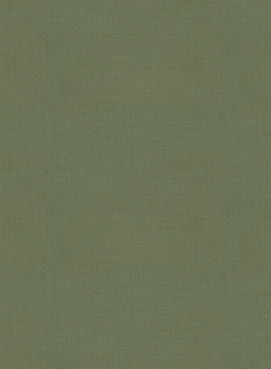 Marco Stretch Moss Green Wool Pants - StudioSuits