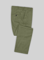Marco Stretch Moss Green Wool Pants - StudioSuits