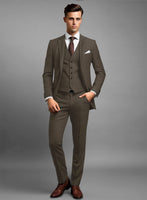 Marco Stretch Mud Brown Wool Suit - StudioSuits