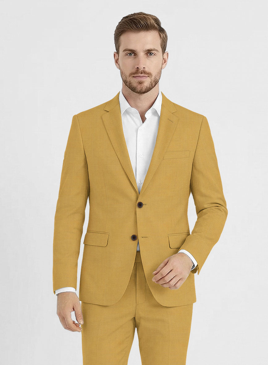 Marco Stretch Mustard Wool Jacket - StudioSuits