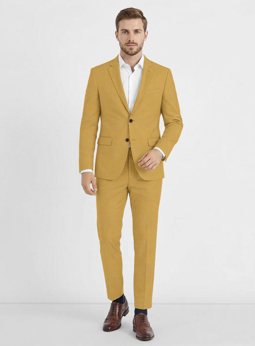 Marco Stretch Mustard Wool Suit - StudioSuits