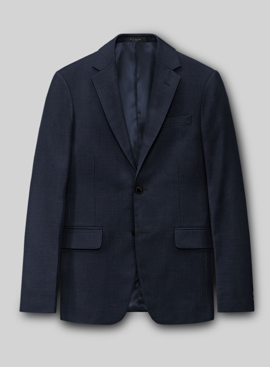 Marco Stretch Navy Blue Wool Jacket - StudioSuits