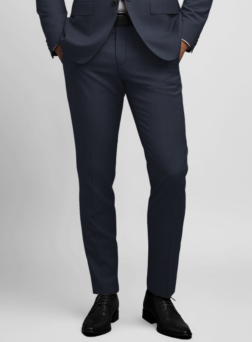 Marco Stretch Navy Blue Wool Suit - StudioSuits