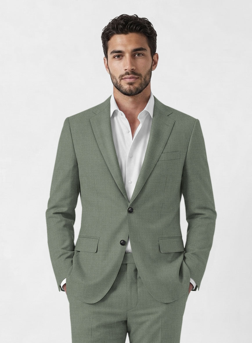 Marco Stretch Oak Green Wool Jacket - StudioSuits