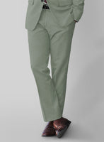 Marco Stretch Oak Green Wool Pants - StudioSuits