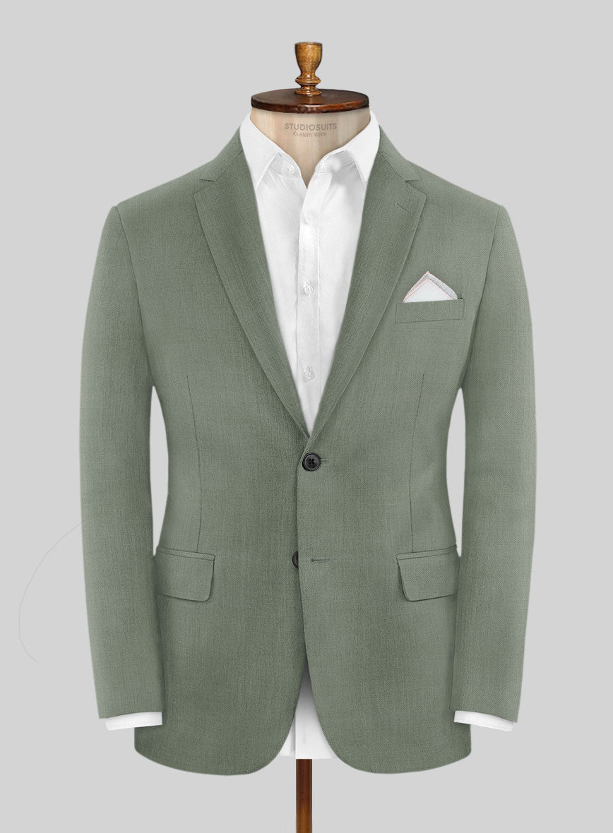 Marco Stretch Oak Green Wool Suit - StudioSuits