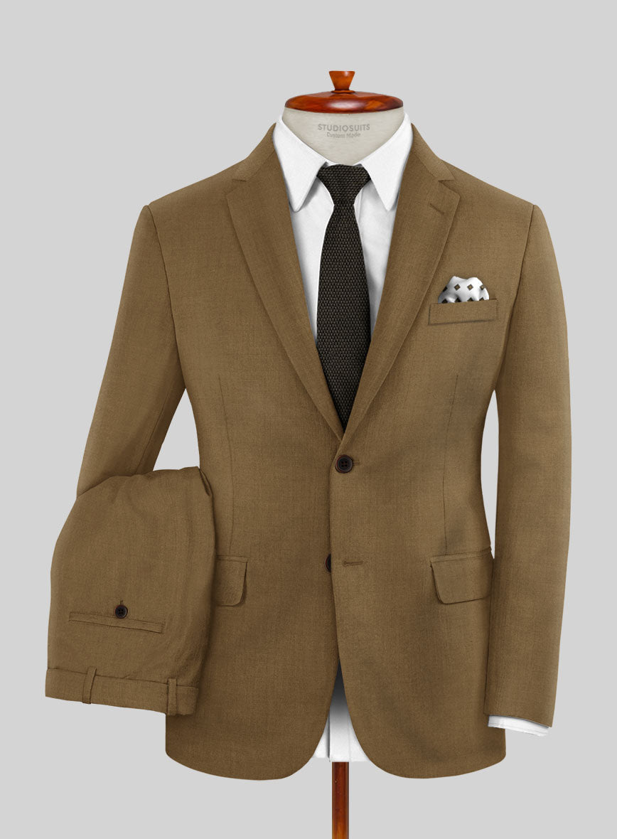 Marco Stretch Otter Brown Wool Suit - StudioSuits