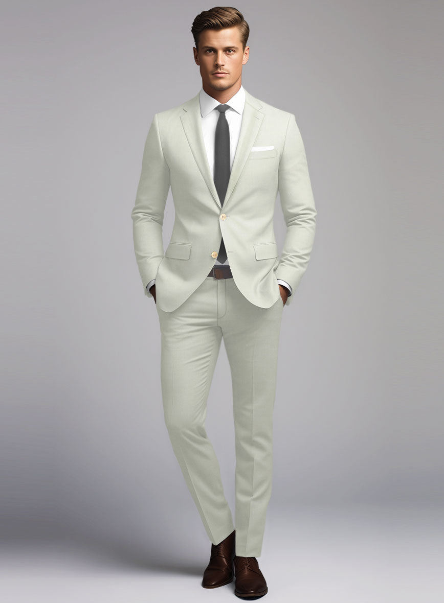 Marco Stretch Pale Green Wool Suit - StudioSuits