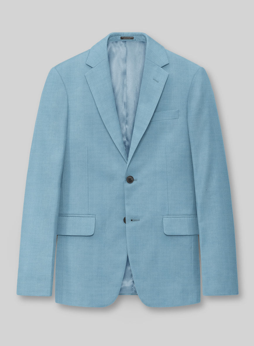 Marco Stretch Pastel Blue Wool Jacket - StudioSuits