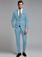 Marco Stretch Pastel Blue Wool Suit - StudioSuits