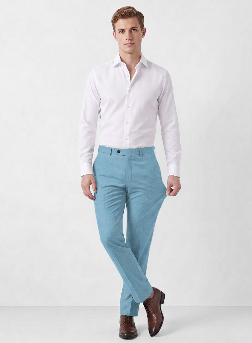 Marco Stretch Pastel Blue Wool Suit - StudioSuits
