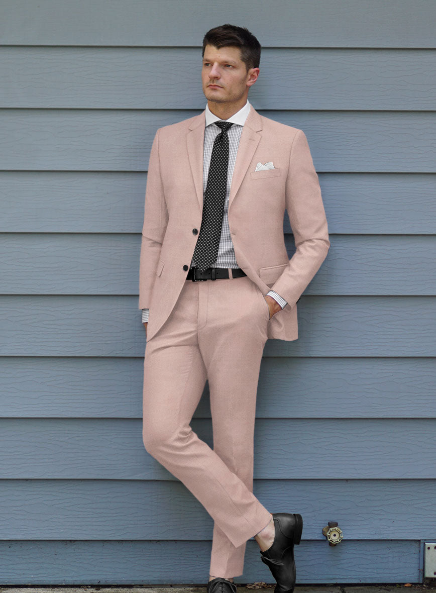 Marco Stretch Pink Wool Suit - StudioSuits