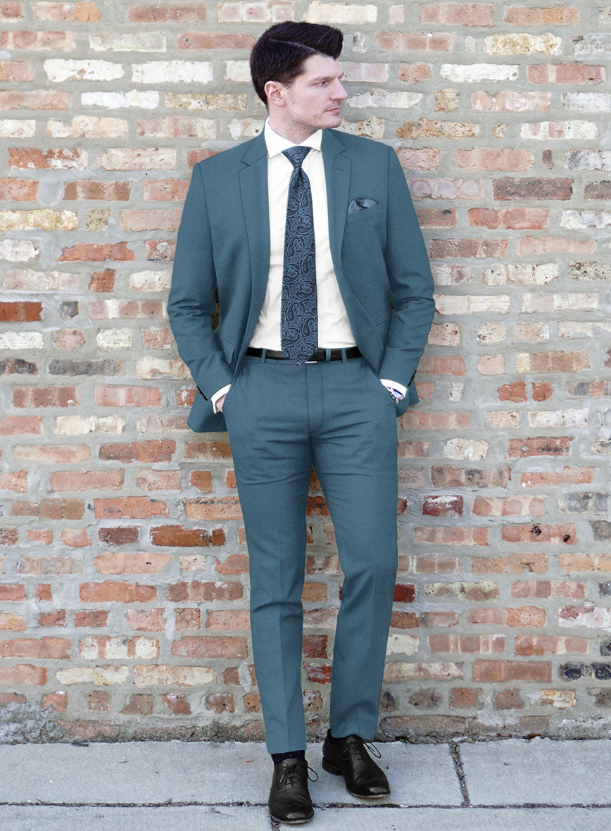 Marco Stretch Rich Blue Wool Suit - StudioSuits