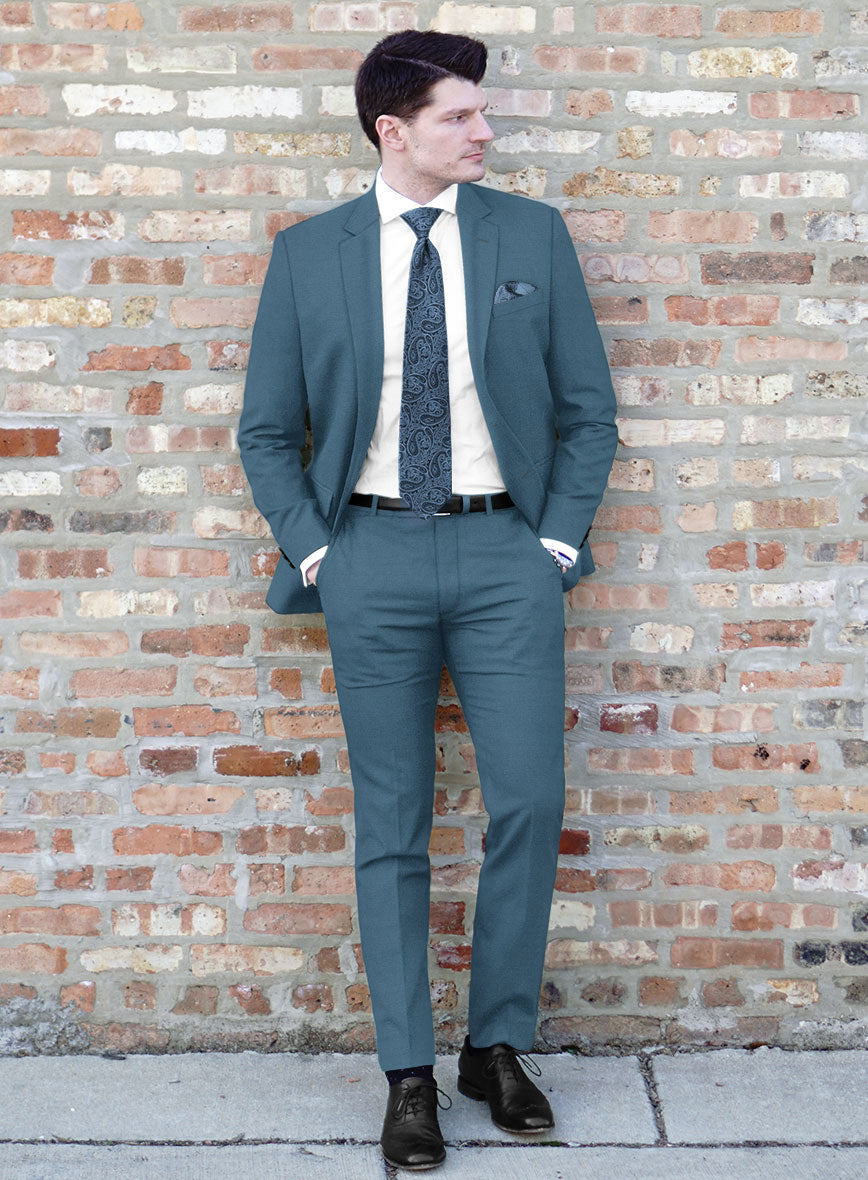 Marco Stretch Rich Blue Wool Suit - StudioSuits