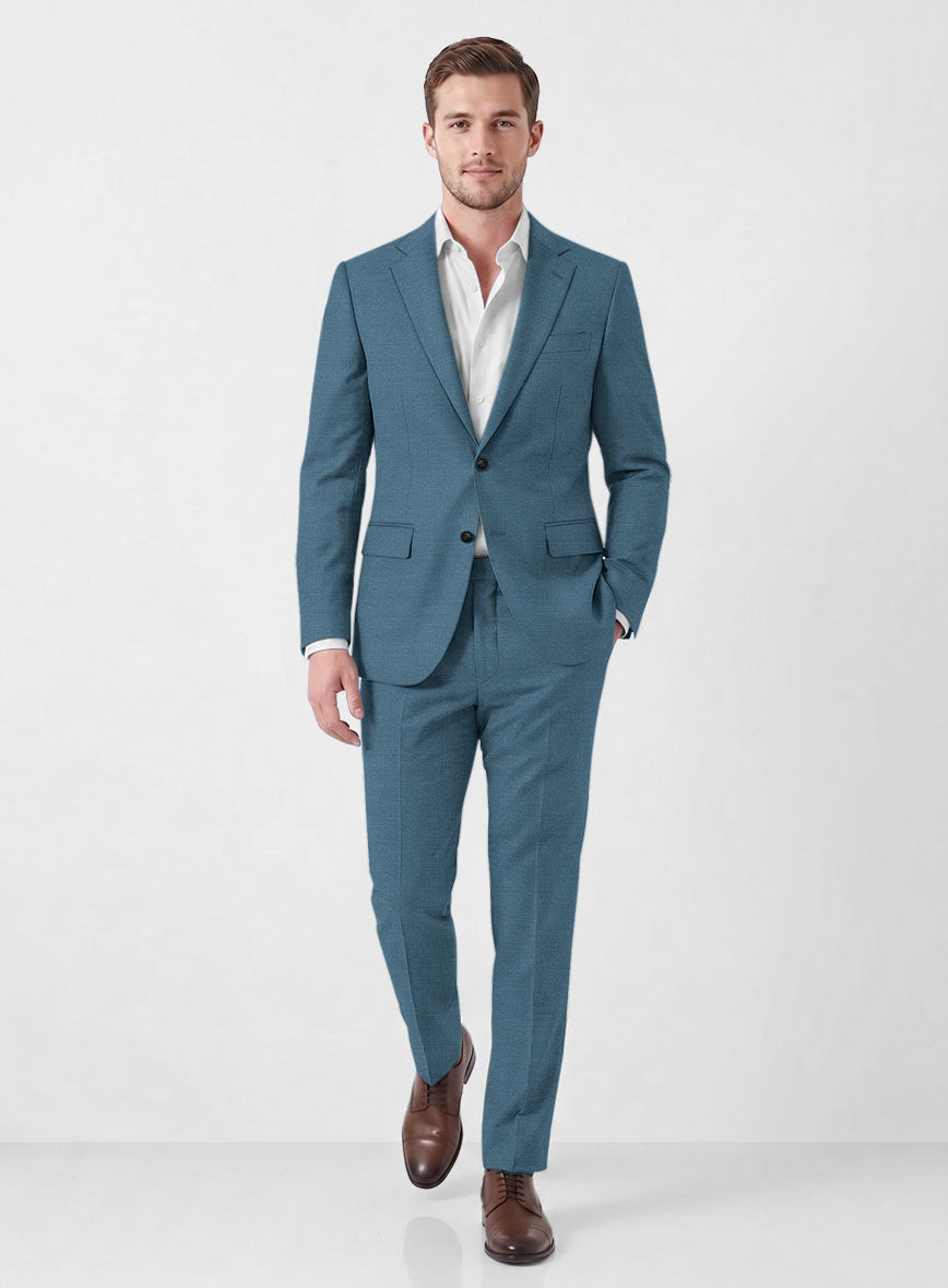 Marco Stretch Rich Blue Wool Suit - StudioSuits