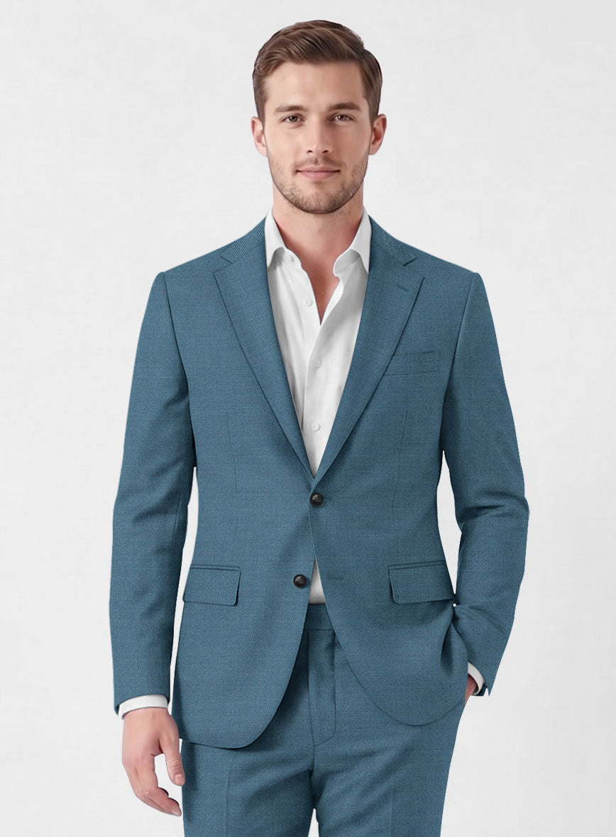 Marco Stretch Rich Blue Wool Suit - StudioSuits