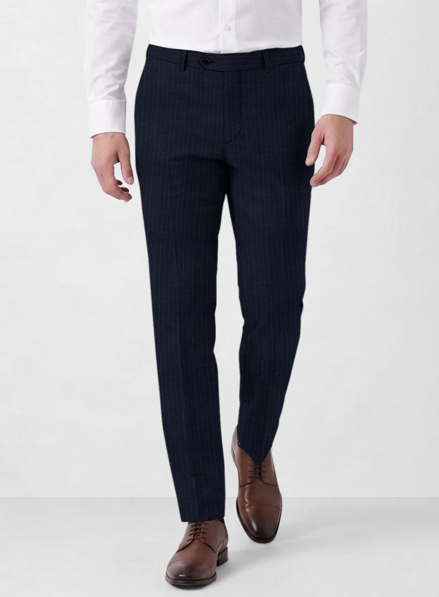 Marco Stretch Rivetti Stripe Wool Suit - StudioSuits