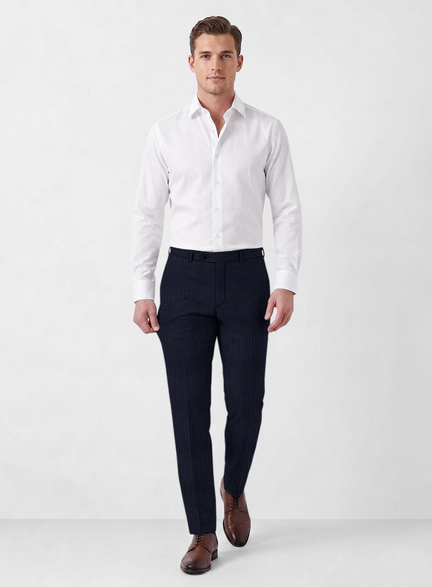 Marco Stretch Rivetti Stripe Wool Suit - StudioSuits