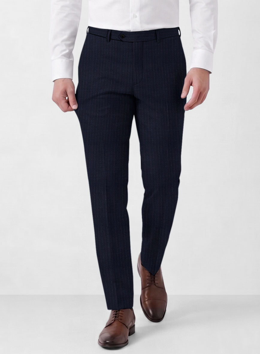 Marco Stretch Rivetti Stripe Wool Suit - StudioSuits