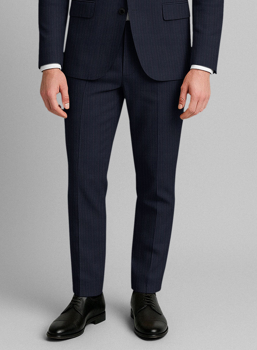 Marco Stretch Rivetti Stripe Wool Suit - StudioSuits