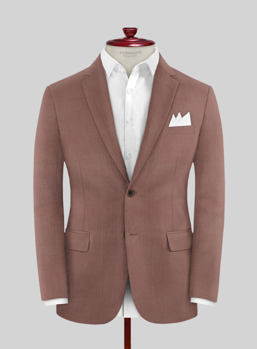 Marco Stretch Rose Taupe Wool Jacket - StudioSuits