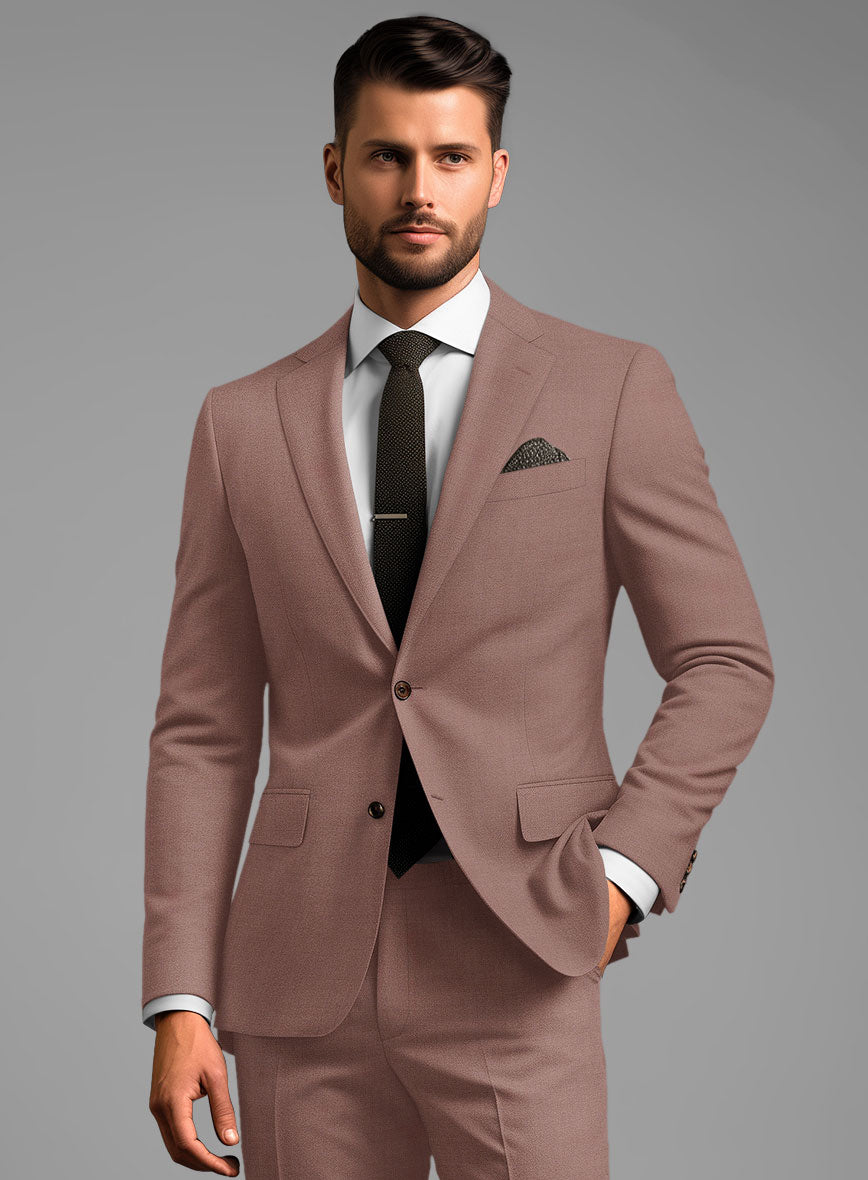 Marco Stretch Rose Taupe Wool Jacket - StudioSuits