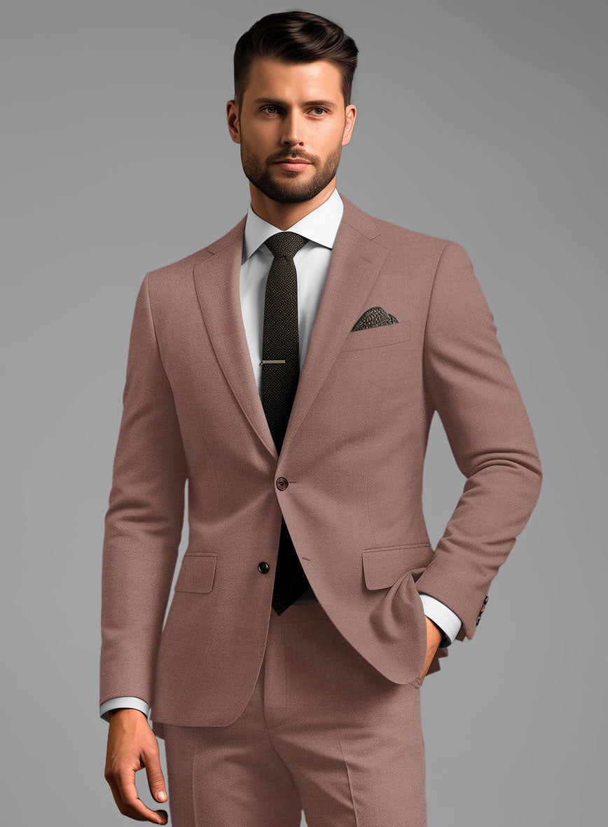 Marco Stretch Rose Taupe Wool Suit - StudioSuits