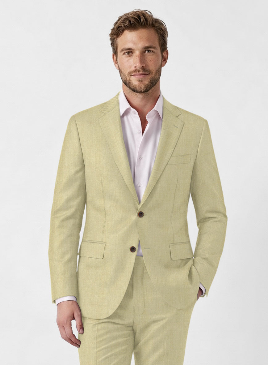 Marco Stretch Sahara Khaki Wool Jacket - StudioSuits