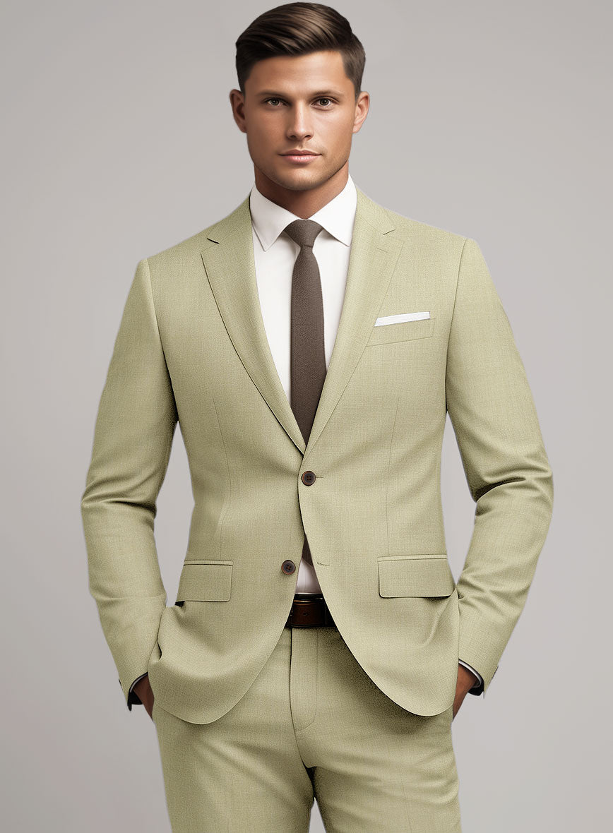 Marco Stretch Sahara Khaki Wool Suit - StudioSuits