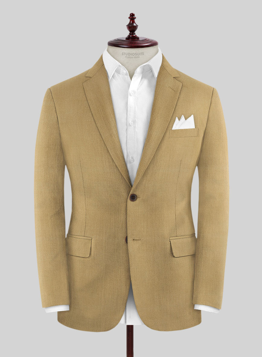 Marco Stretch Sand Brown Wool Jacket - StudioSuits
