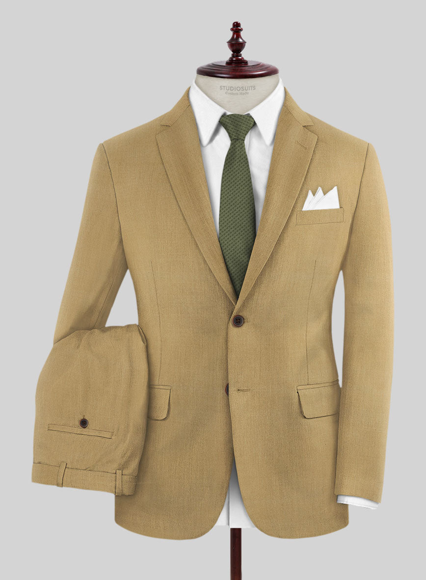 Marco Stretch Sand Brown Wool Suit - StudioSuits