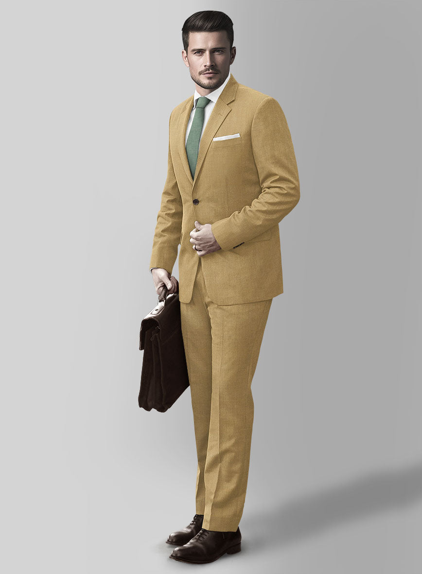 Marco Stretch Sand Brown Wool Suit - StudioSuits