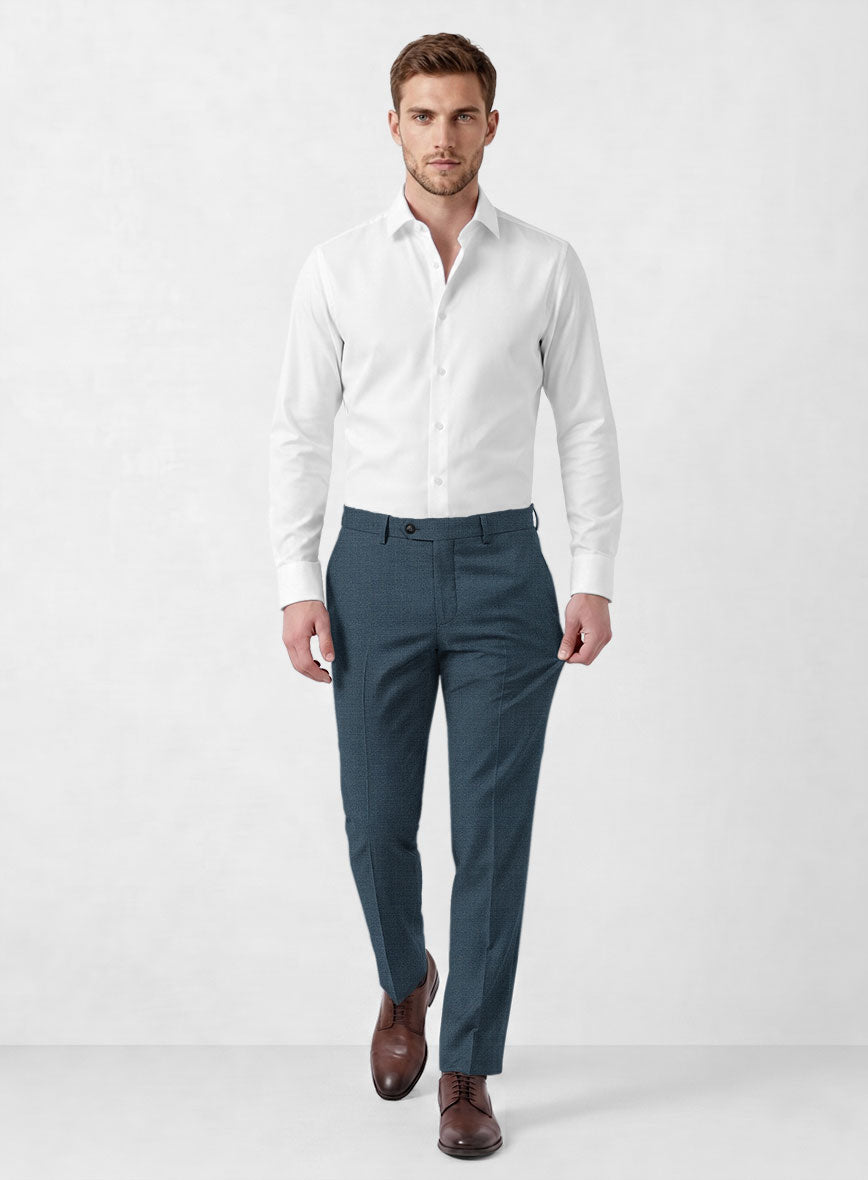 Marco Stretch Space Blue Wool Suit - StudioSuits