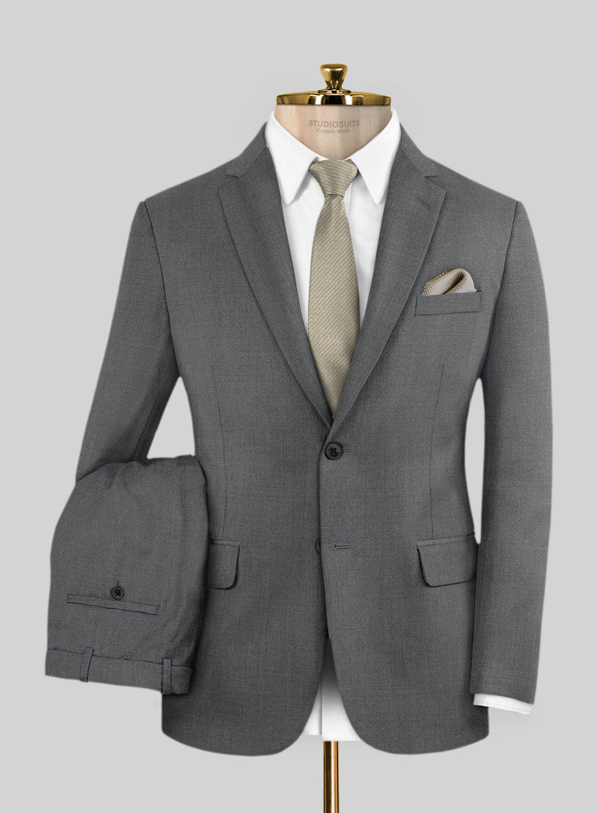 Marco Stretch Steel Gray Wool Suit - StudioSuits