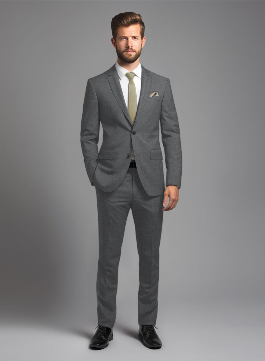 Marco Stretch Steel Gray Wool Suit - StudioSuits