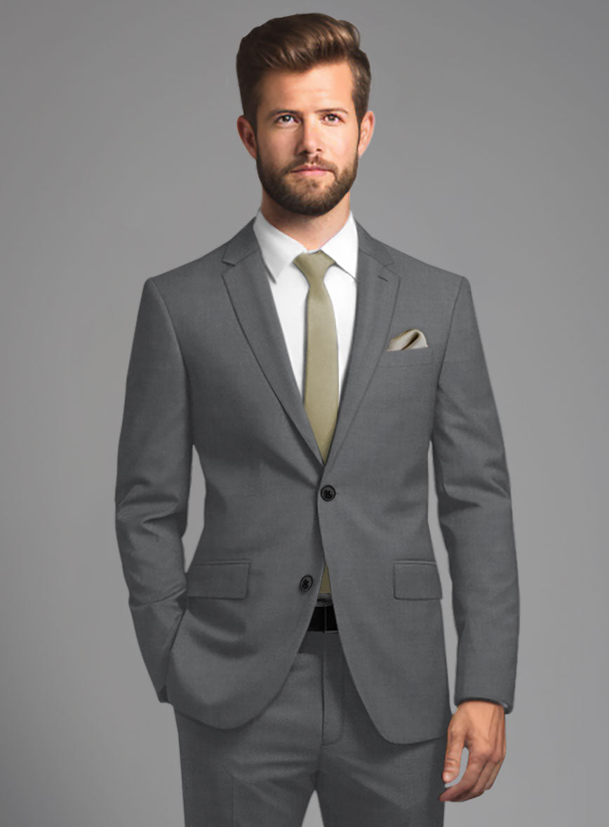 Marco Stretch Steel Gray Wool Suit - StudioSuits