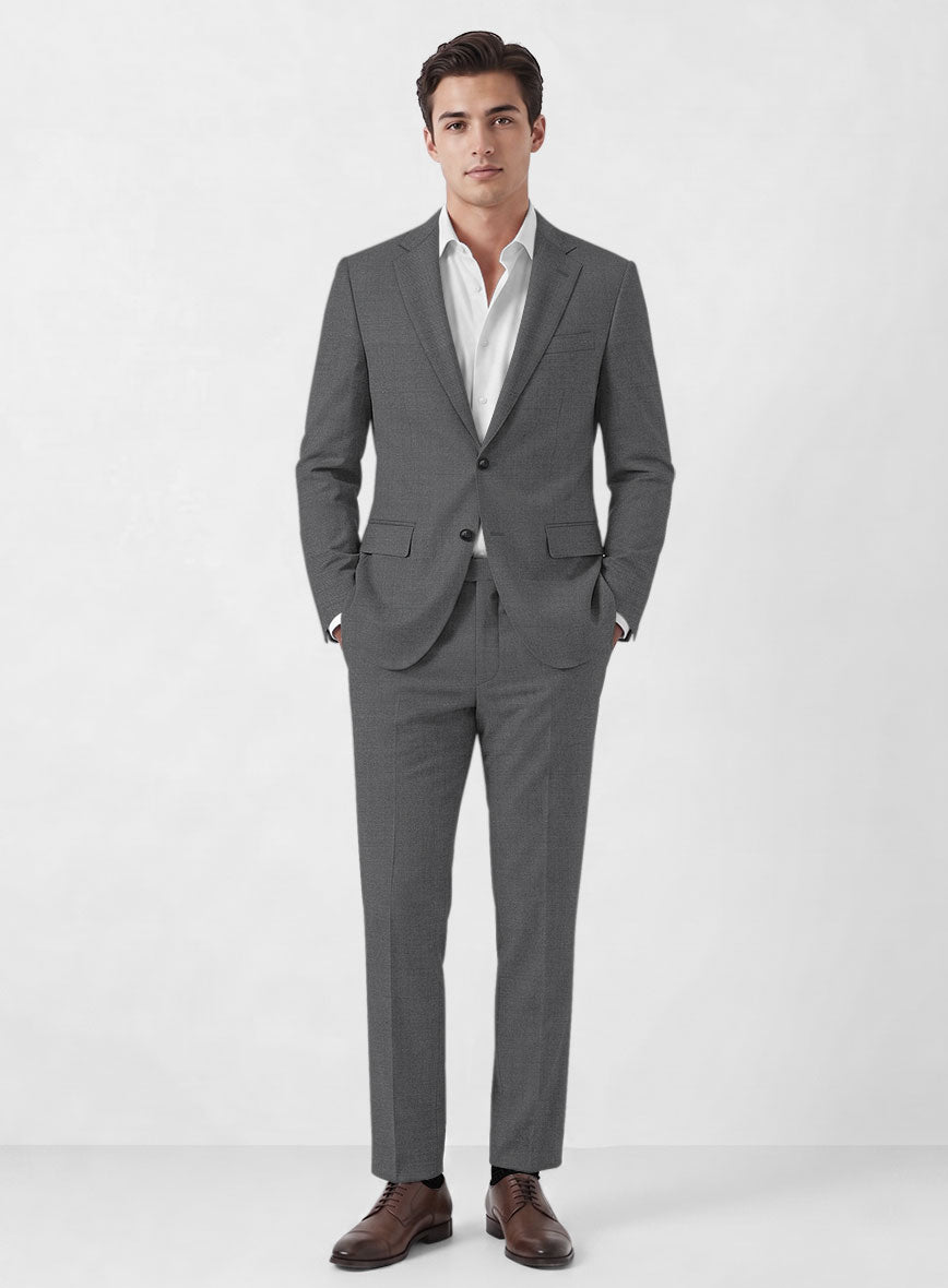 Marco Stretch Steel Gray Wool Suit - StudioSuits