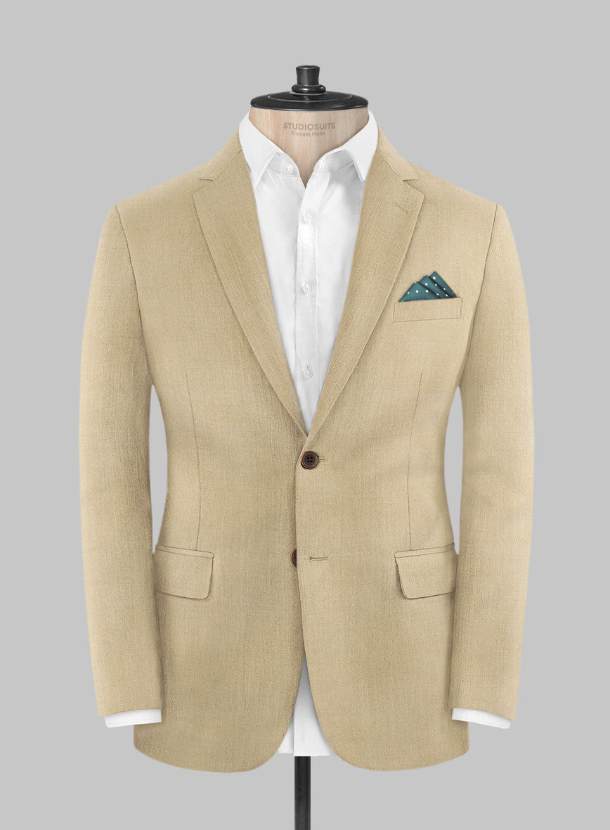 Marco Stretch Tan Wool Jacket - StudioSuits