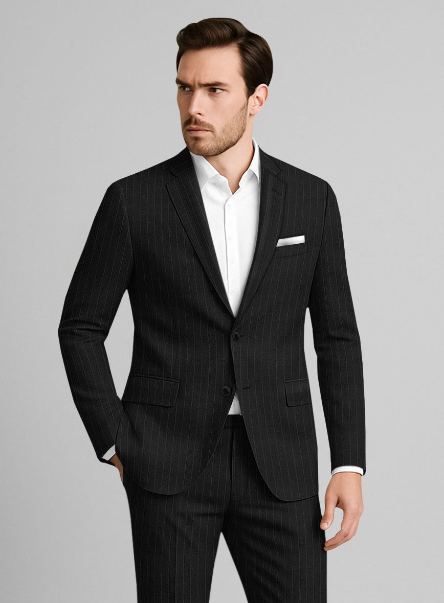 Marco Stretch Tenuzio Pinstripe Wool Jacket - StudioSuits