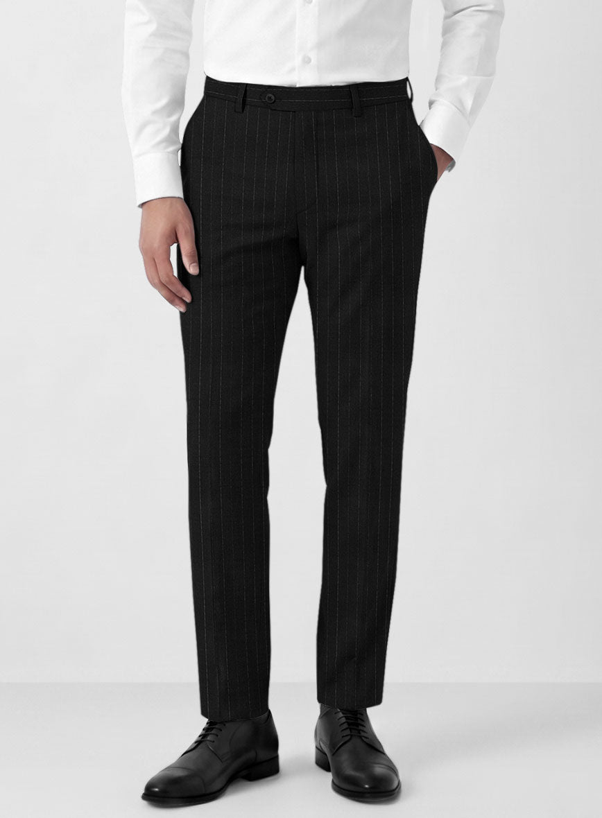 Marco Stretch Tenuzio Pinstripe Wool Pants - StudioSuits